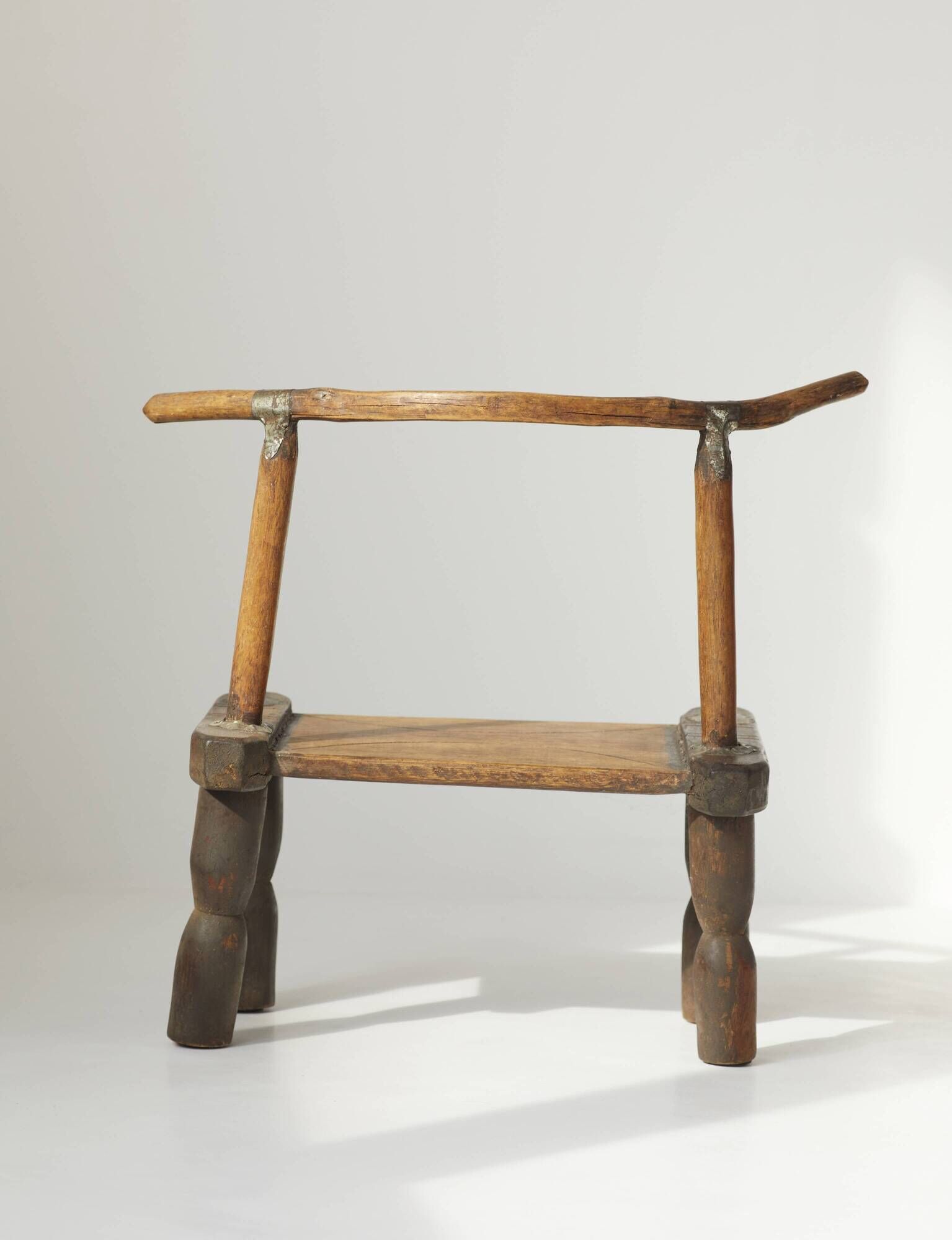 Small vintage wooden Baoulé chair (West Africa) Circa 1960