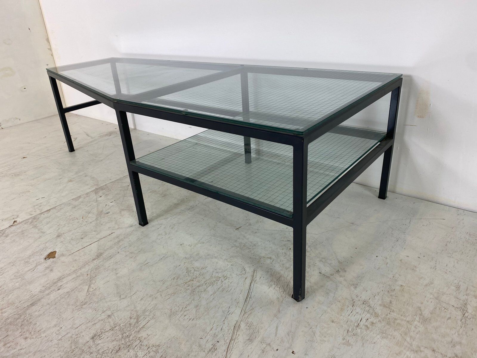 Steel and glass side table by Bas van Pelt for Janni van Pelt 1960s
