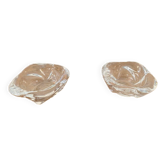 Pair of Crystal Salt Pepper Shakers BAYEL Made In France Vintage #C129