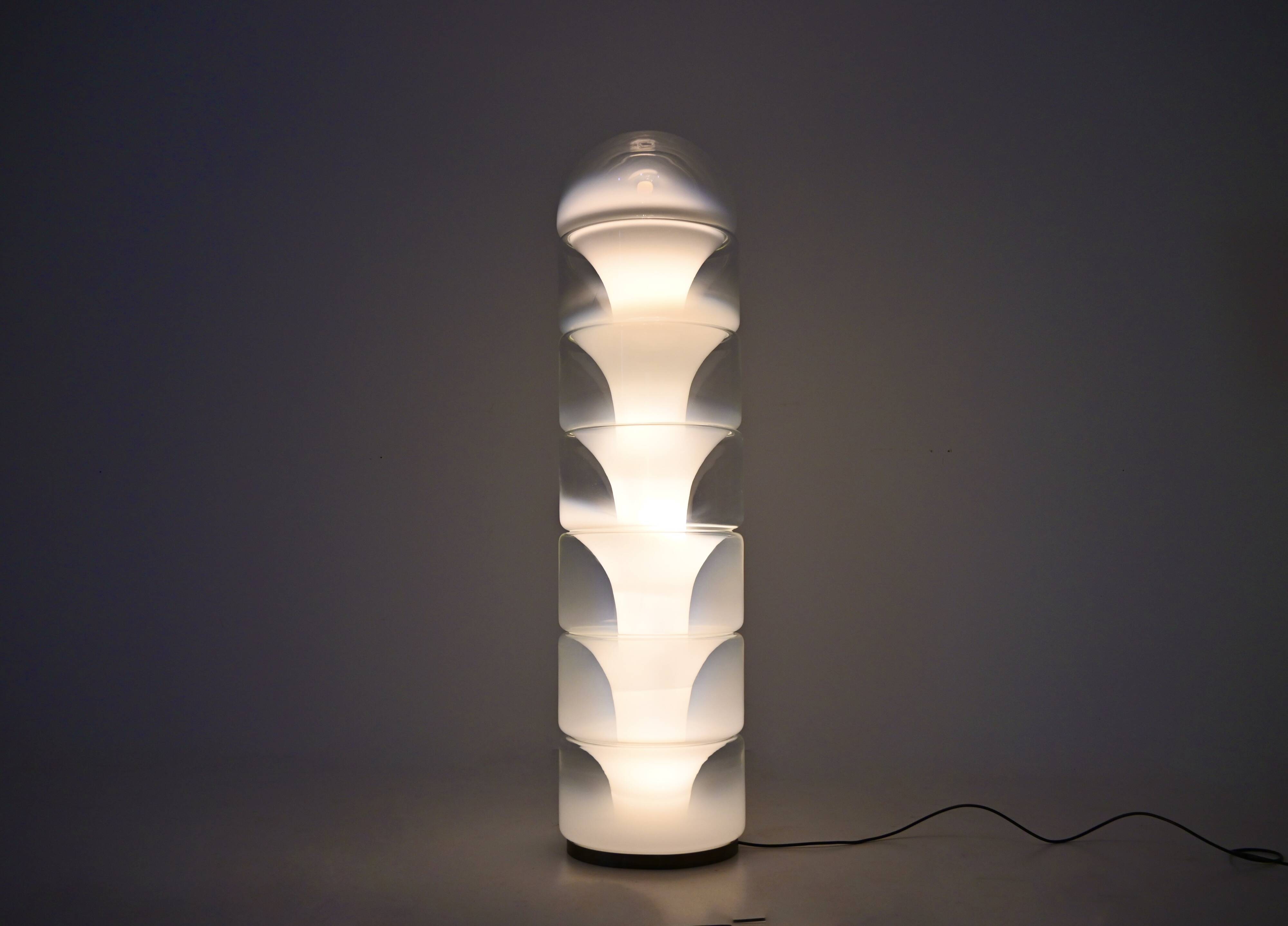 Sfumato LT316 Murano glass floor lamp by Carlo Nason for Mazzega, 1