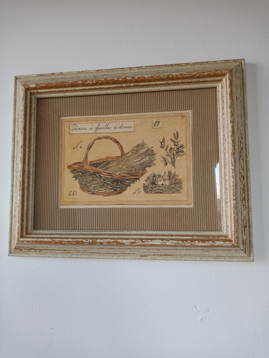 Olive leaf basket painting