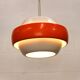 orange and white vintage lamp with chrome accent