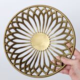 Vintage brass cut-out cup, Mid-Century design from the 1960s.