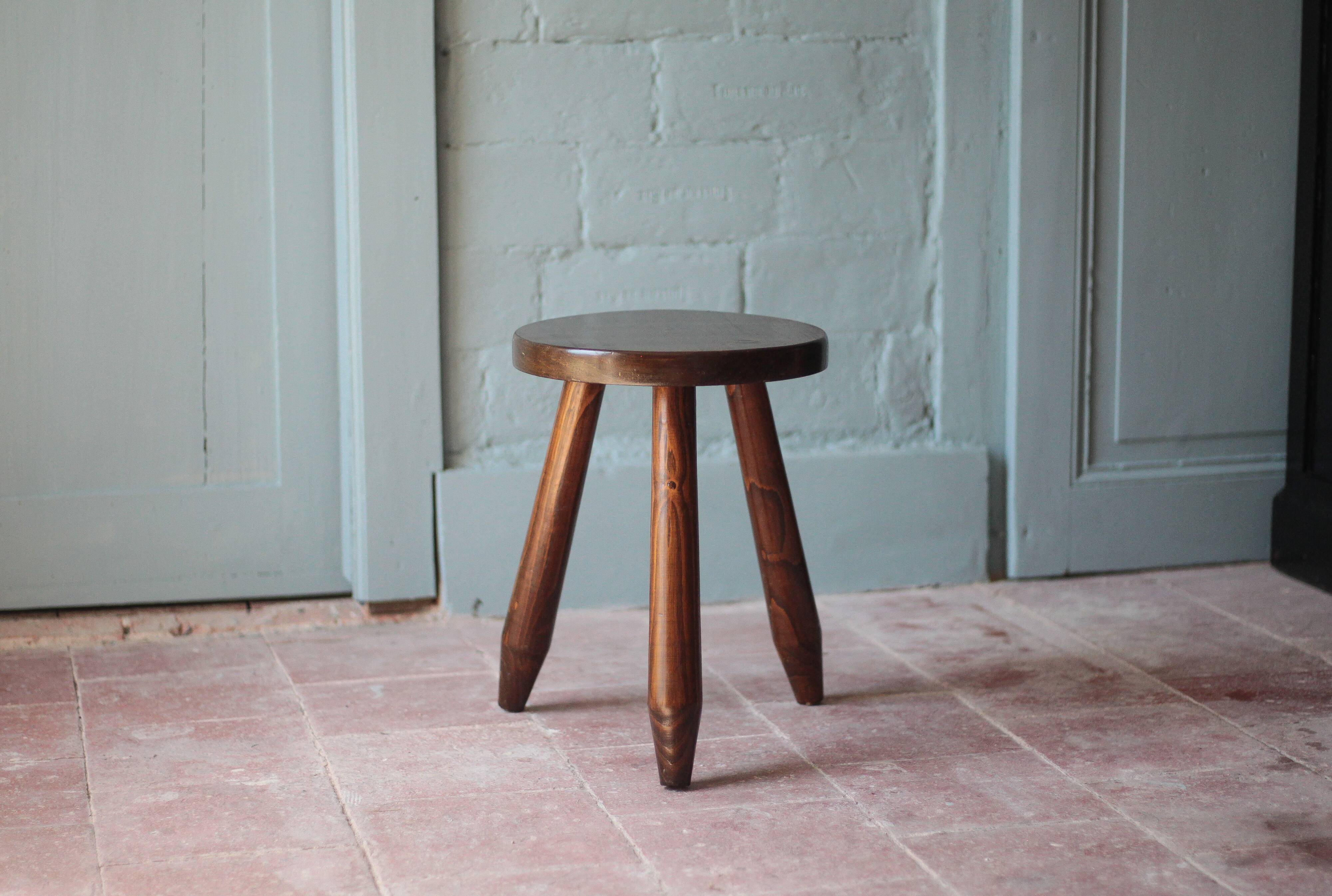 Vintage stool, tripod wooden stool, occasional stool, plant stand,