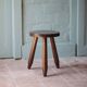 Vintage stool, tripod wooden stool, occasional stool, plant stand,