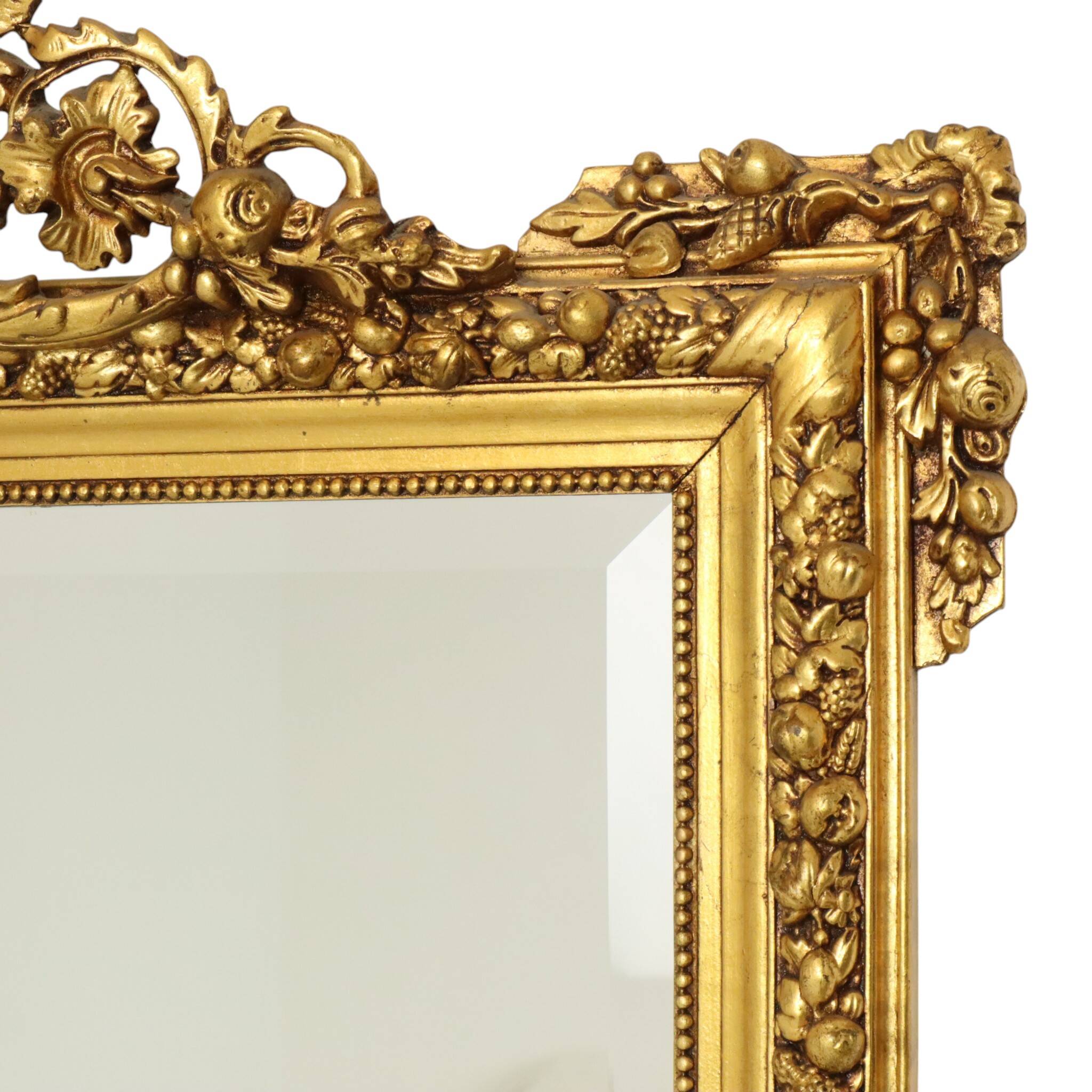 Miroir biseauté doré français antique XL