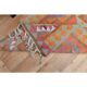 1970s Turkish Oushak Handmade Wool Cotton Orange Area Rug 91x305