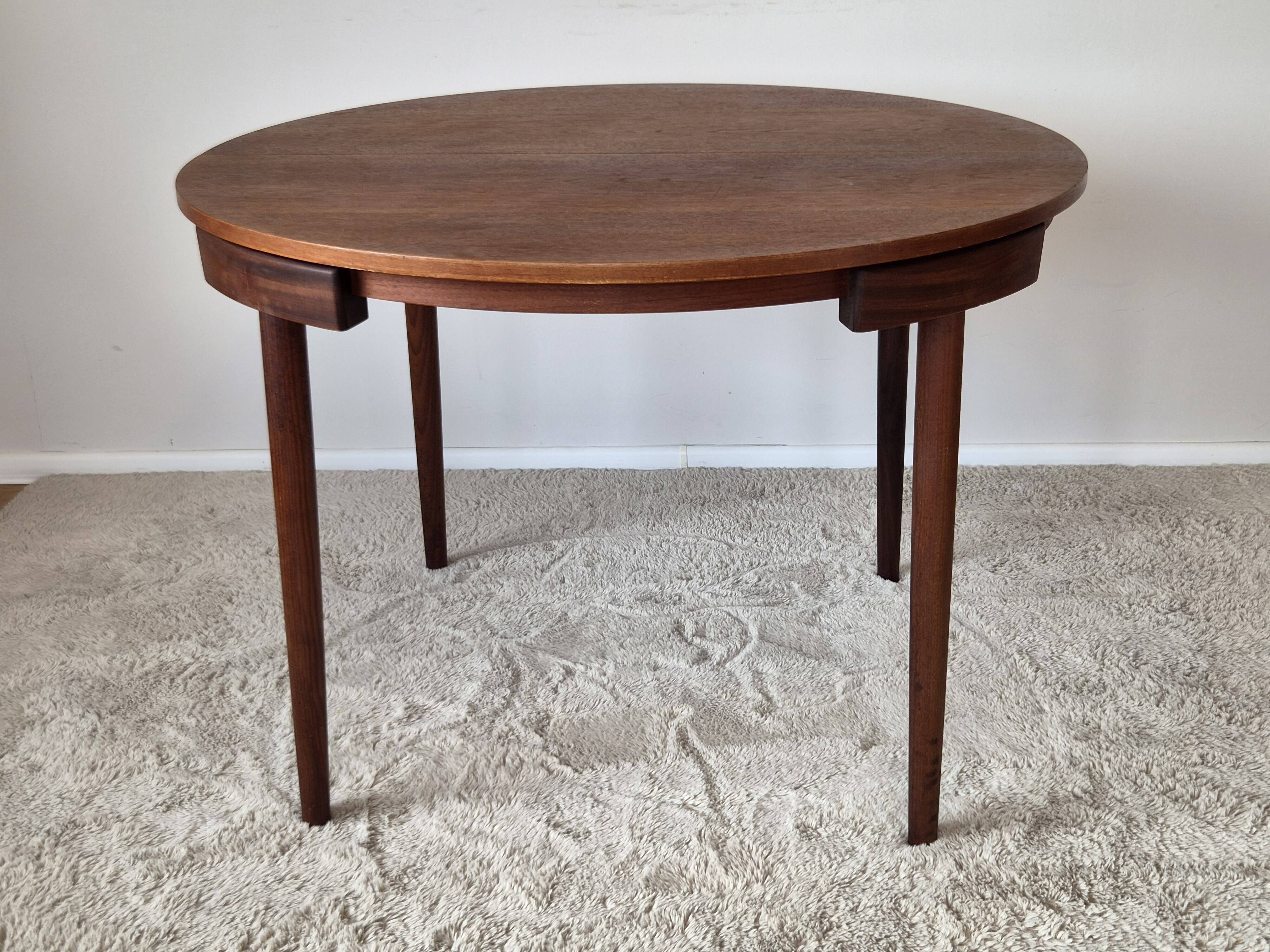 Roundette Teak Extendable Dining Set by Hans Olsen for Frem Røjle, Denmark