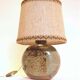 Flattened ball ceramic lamp