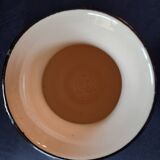 Vallauris glazed ceramic vase with incised flower decoration