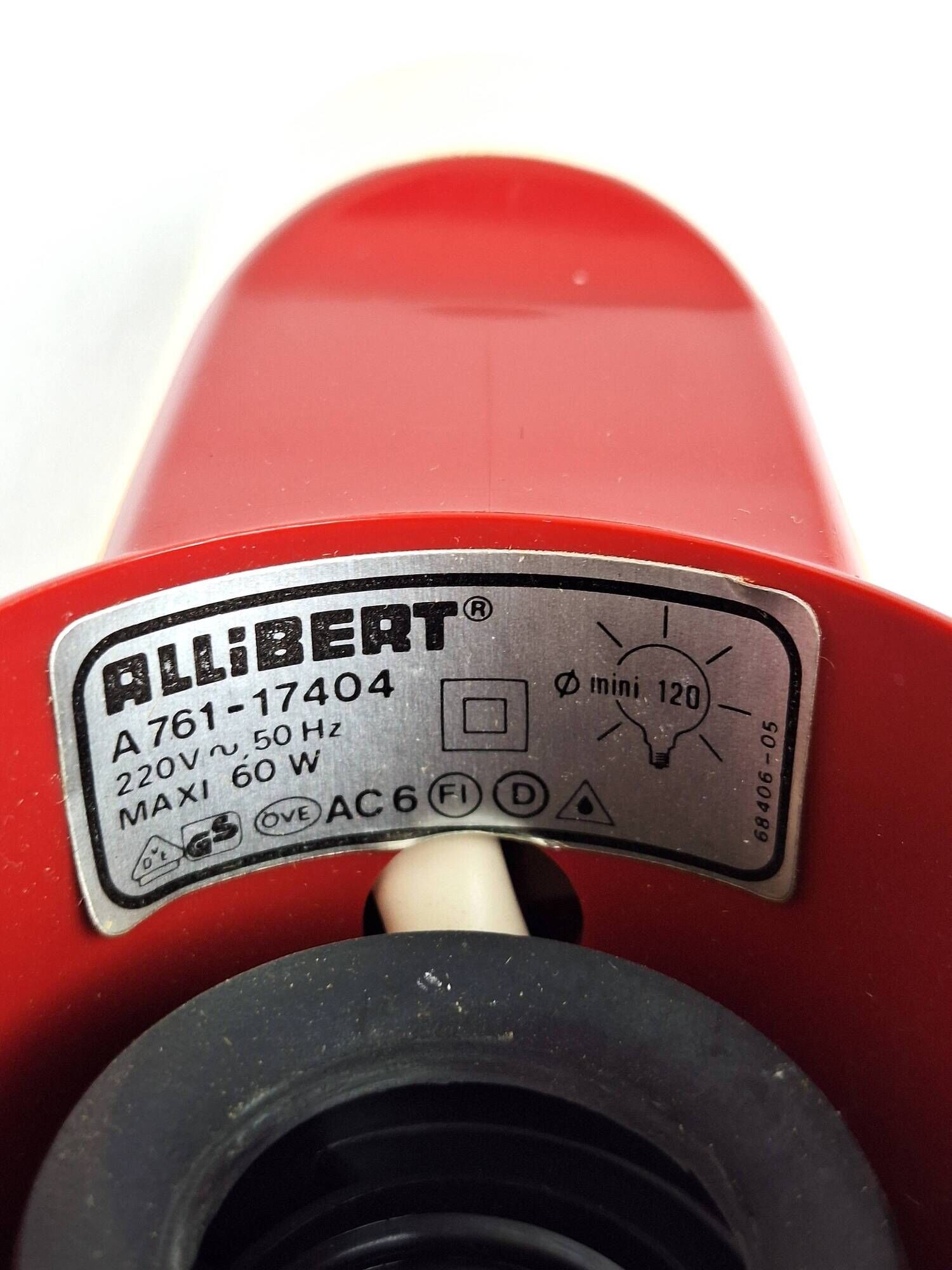 Pair of Allibert 70s space age plastic wall lamps