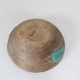 Set of three unique farmhouse bowls from 19th-century Swedish folk art.