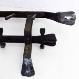 Metal wall coat rack