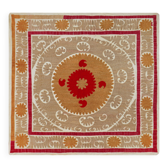 Vintage Turkish hand-knotted rug 125x129 cm