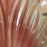 Ancien cache pot CLF forme hortensia rose et blanc vintage