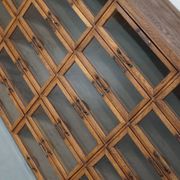 Vintage Dutch oak haberdashery shop cabinet, 1930s