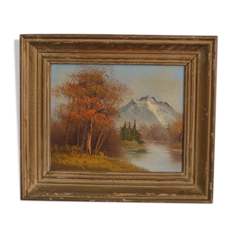 Acrylic painting nature scene