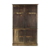 Postal sorting furniture in patinated wood