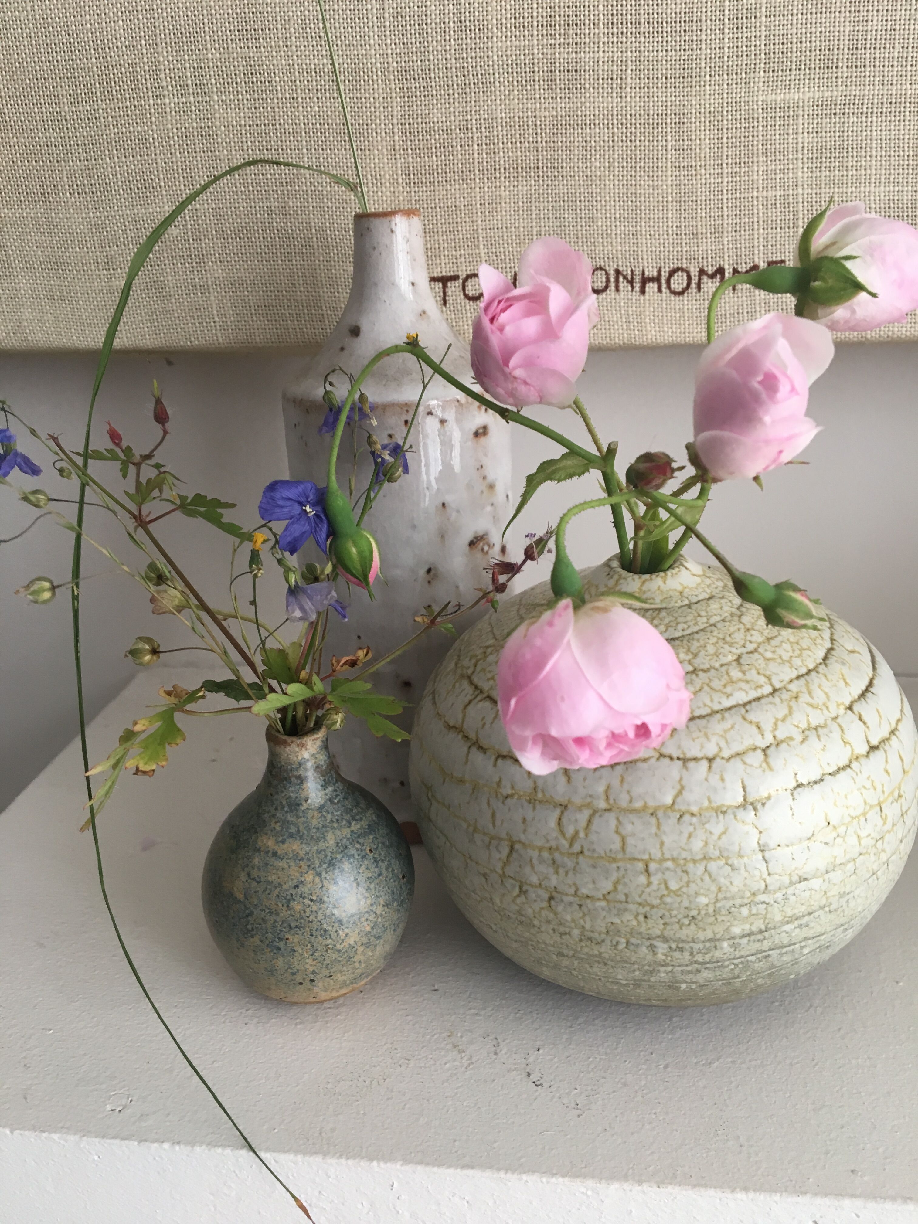 Soliflore ceramic ball signed