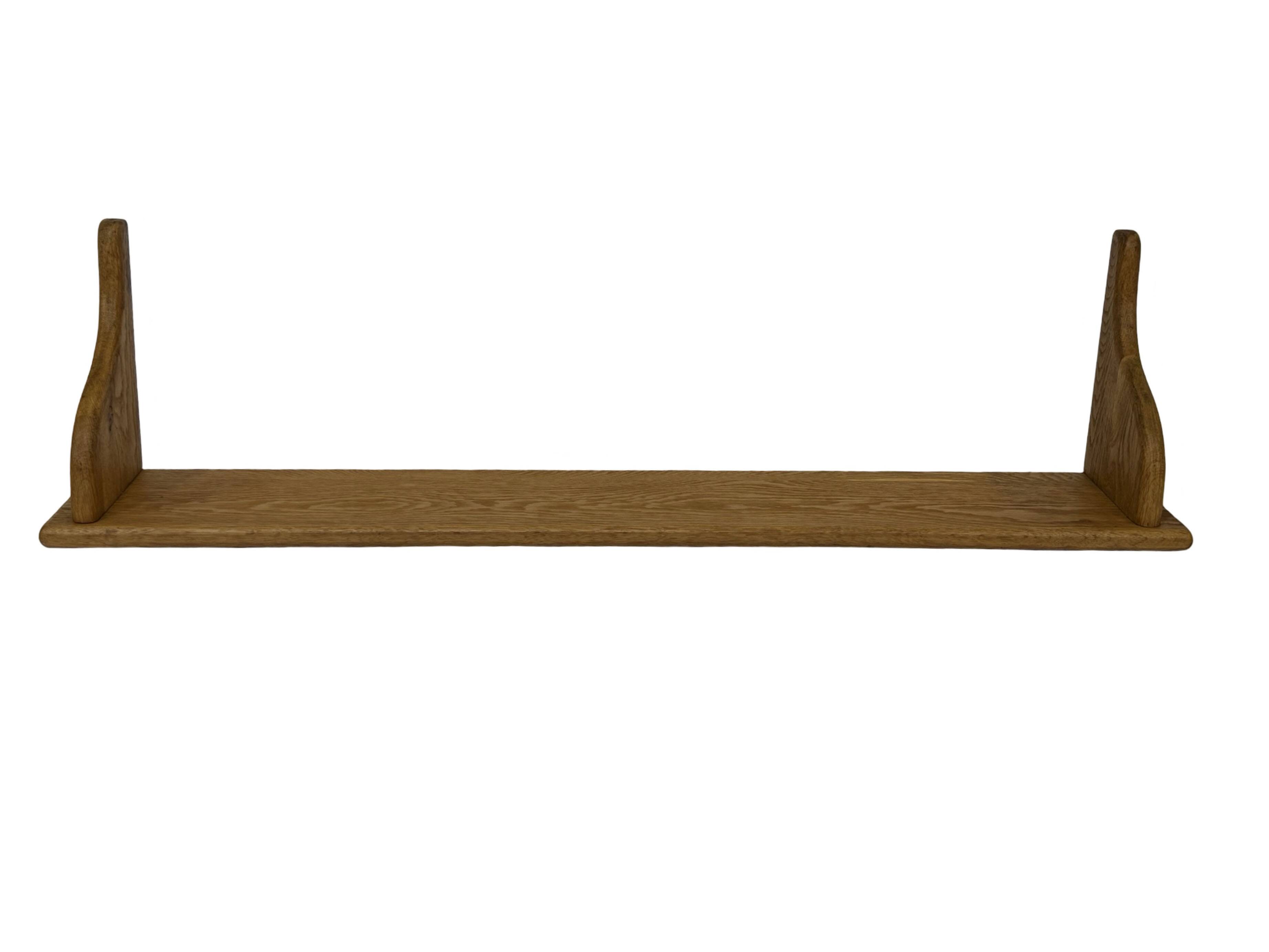 Vintage oak wall rack book shelf 1970s wood minimalist design