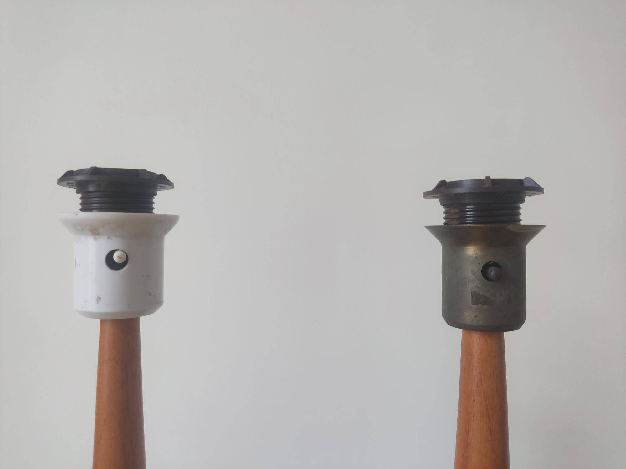 Pair of Teak lamps from Tranås Stilarmatur, Sweden, 1960s