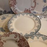 8 mismatched ironstone dinner plates