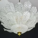 Florence, large size Murano clear transparent vintage glass ceiling light