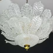 Florence, large size Murano clear transparent vintage glass ceiling light