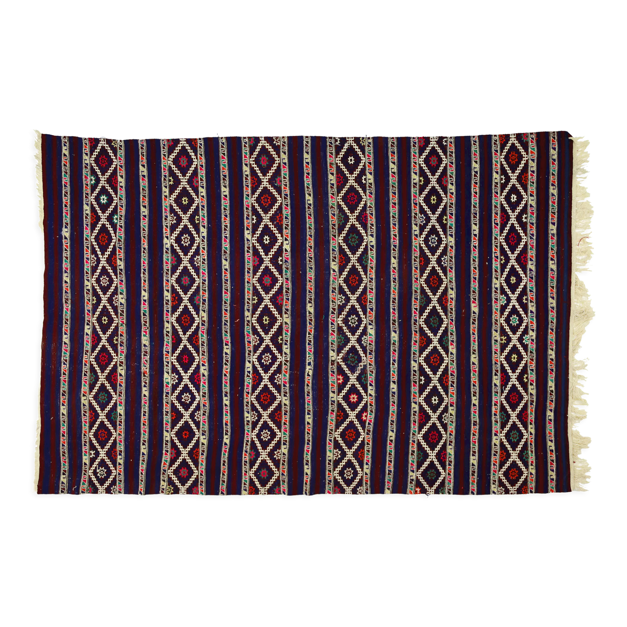 Anatolian handmade kilim rug 275 cm x 185 cm