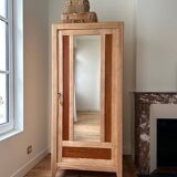 Vintage raw wood cabinet