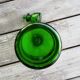 Green glass decanter