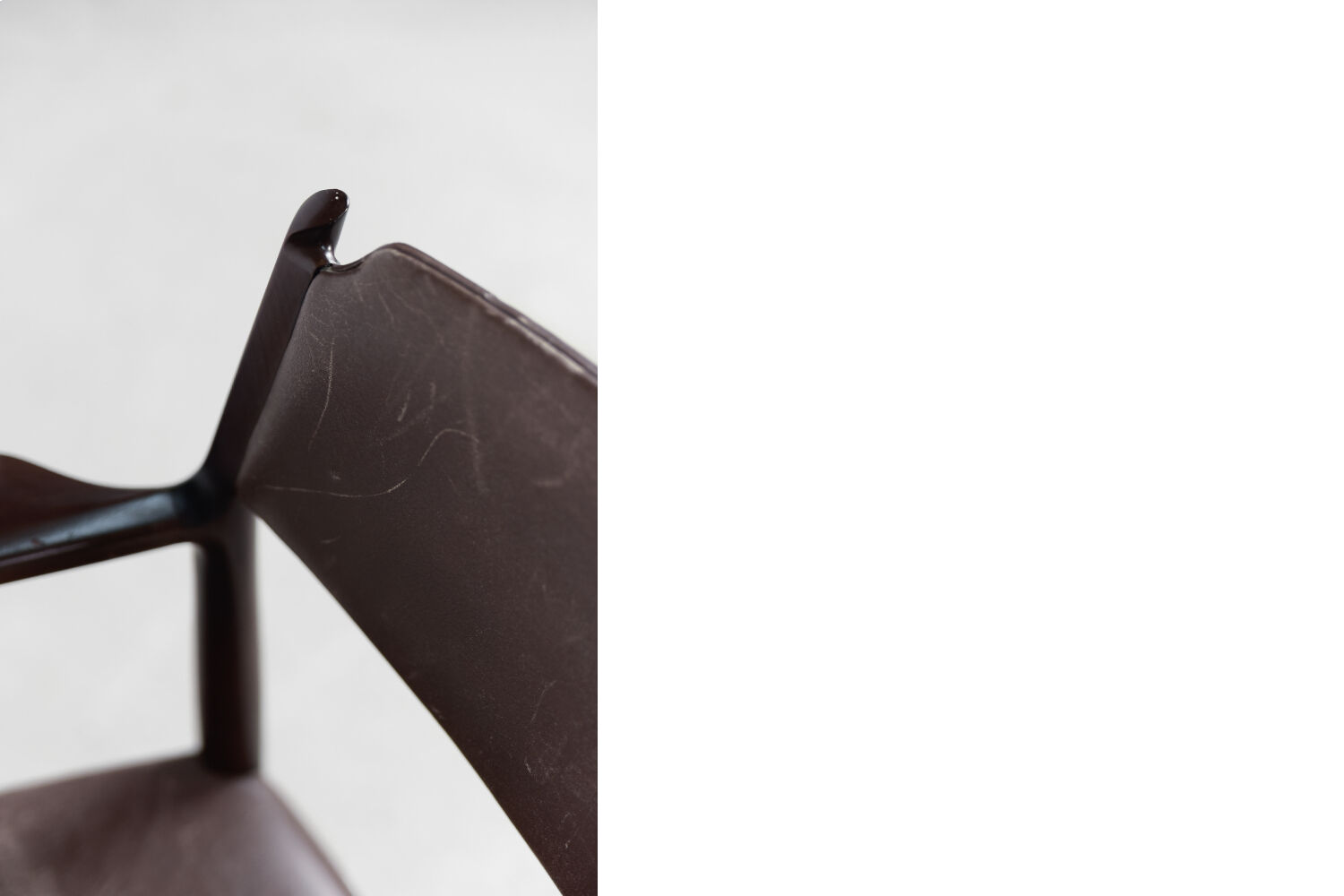 Brown leather executive chair by Arne Vodder, 1960