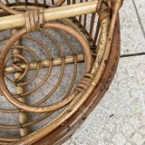 Vintage rattan bar server