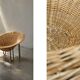Vintage Mid-Century Italian Modern Boho Rattan Spherical Bowl Chair, 1950s
