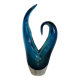 Vase sculptural organique en cristal d'art bleu cobalt, 1960