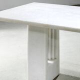 Carlo Scarpa Delfi dining table in white marble