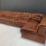 Vintage modular patchwork leather sofa DS11 by Desede, 1960s