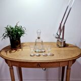 Louis XVI style oak desk console table