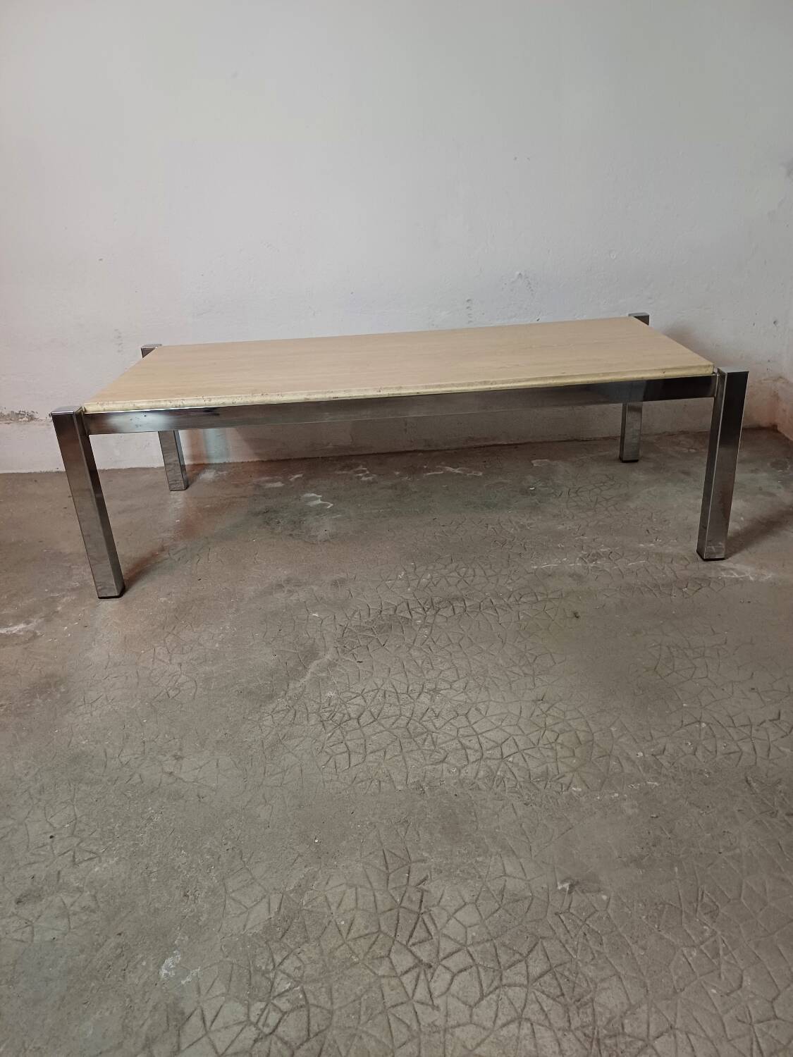 Table basse travertin vintage