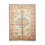 Handwoven antique turkish carpet, classic wool rug- 145x220cm