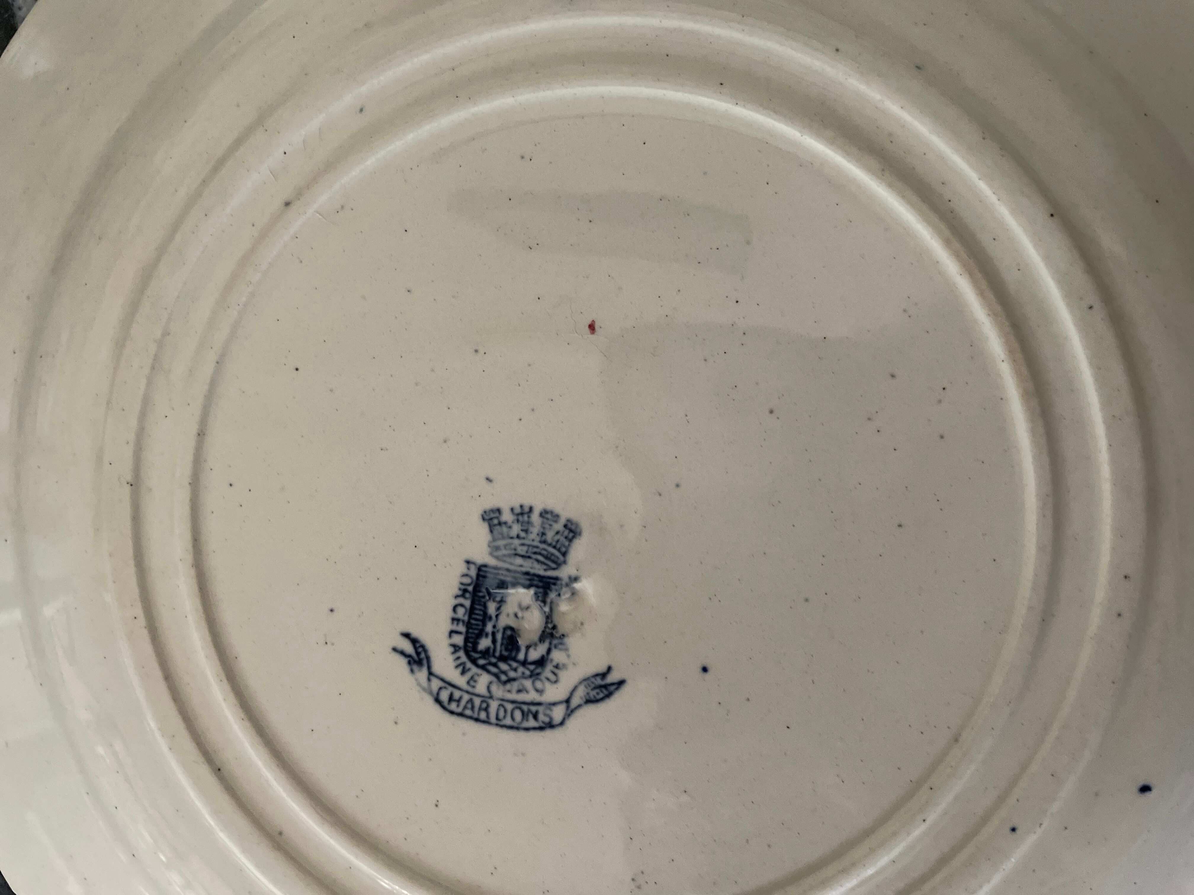 Flat plates Gien thistles