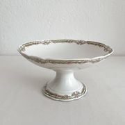 Antique Vierzon porcelain compote dish, A. Hache & cie, Art Nouveau