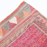 Super Soft Pink Turkish Vintage Runner Rug, 95x337Cm