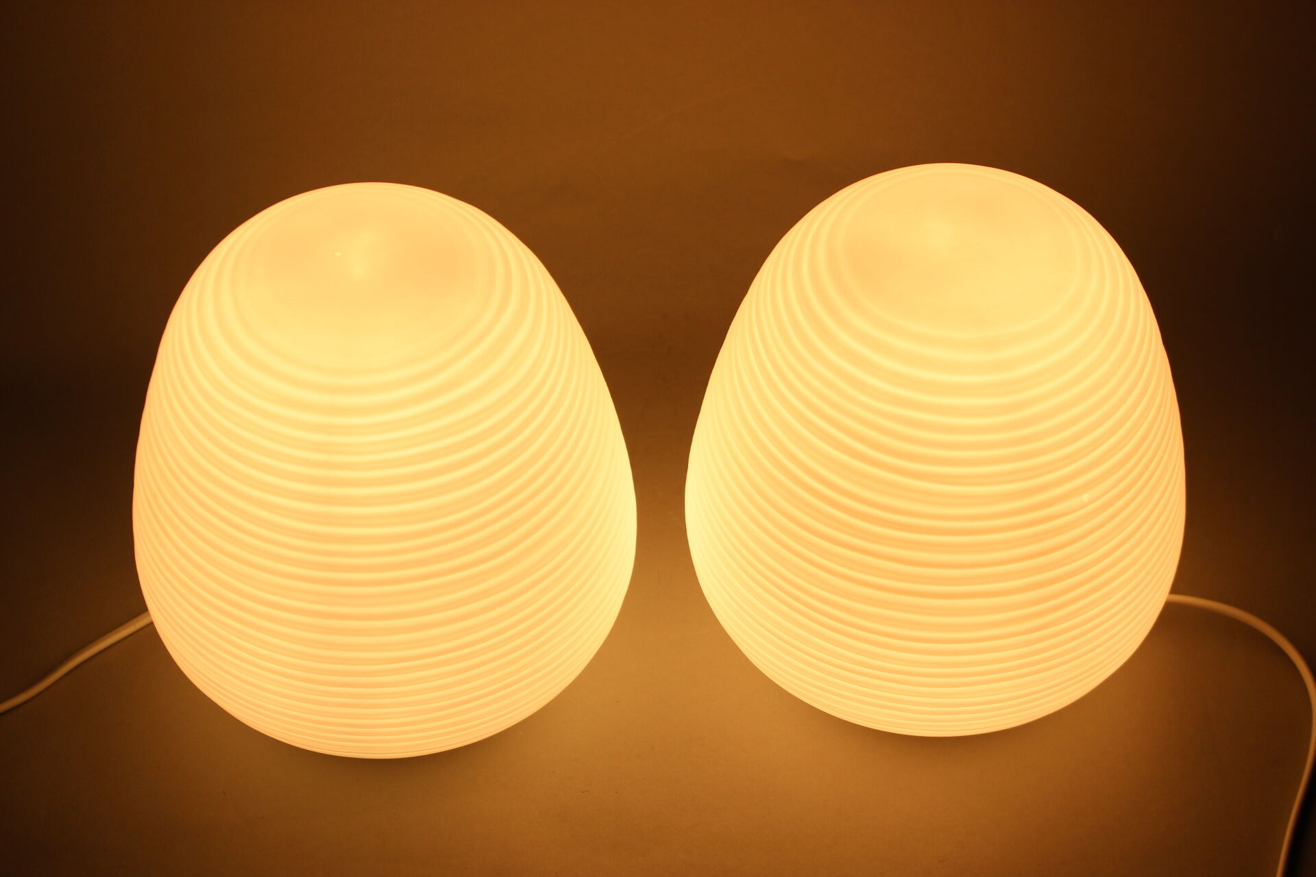 Pair of Italian Glass Table Lamps