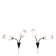 Articulated double light wall sconces in brass and glass - mid 20th century.