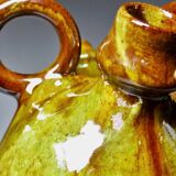 Handcrafted enamelled terracotta water jar signed