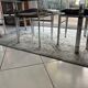 Vintage dining set – smoked glass & chrome – 5 chairs – year