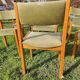 Set of 6 wooden chairs with velvet seat