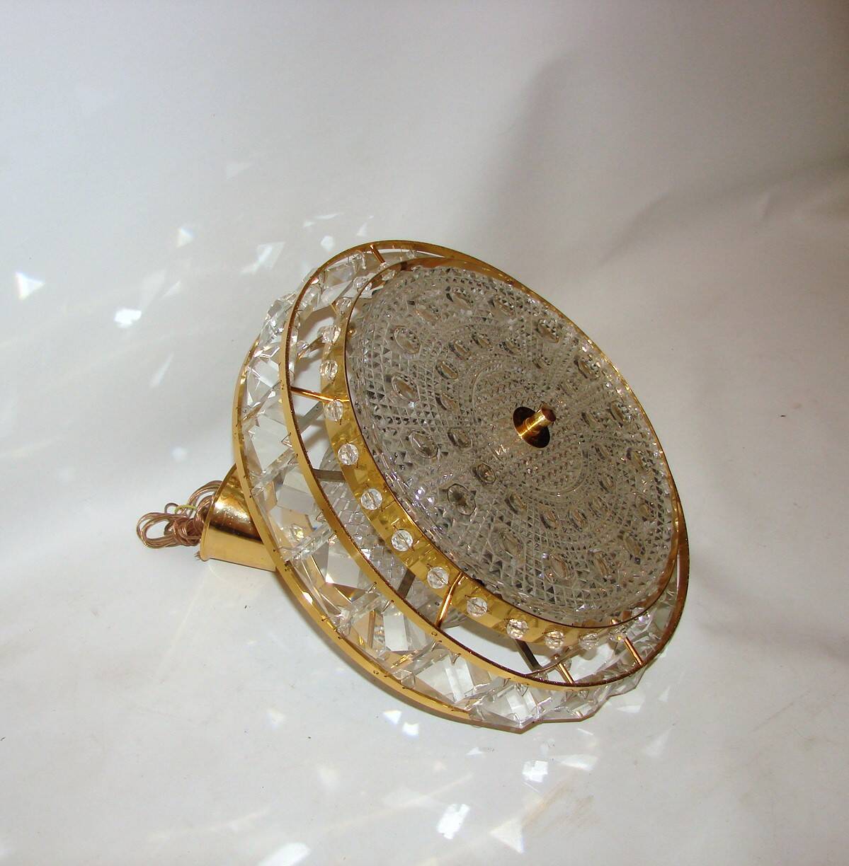 Crystal pendant lamp Proj. Carl Fagerlund for Orrefors, Sweden, 1960s