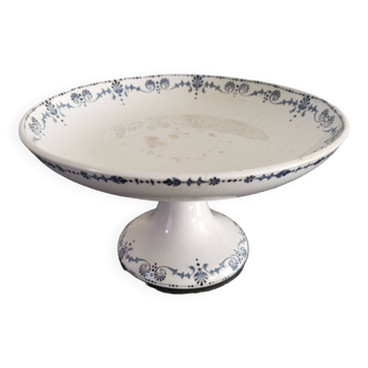 Old compote bowl Terre de Fer Opaque Porcelain from Gien "Etruscan" model